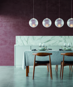 Suspension boules de verre design